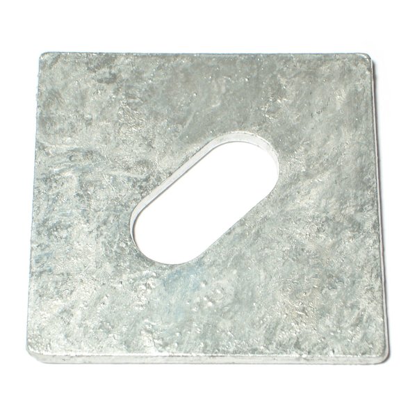 Midwest Fastener Square Washer, Fits Bolt Size 5/8 in Steel, Galvanized Finish, 25 PK 09858